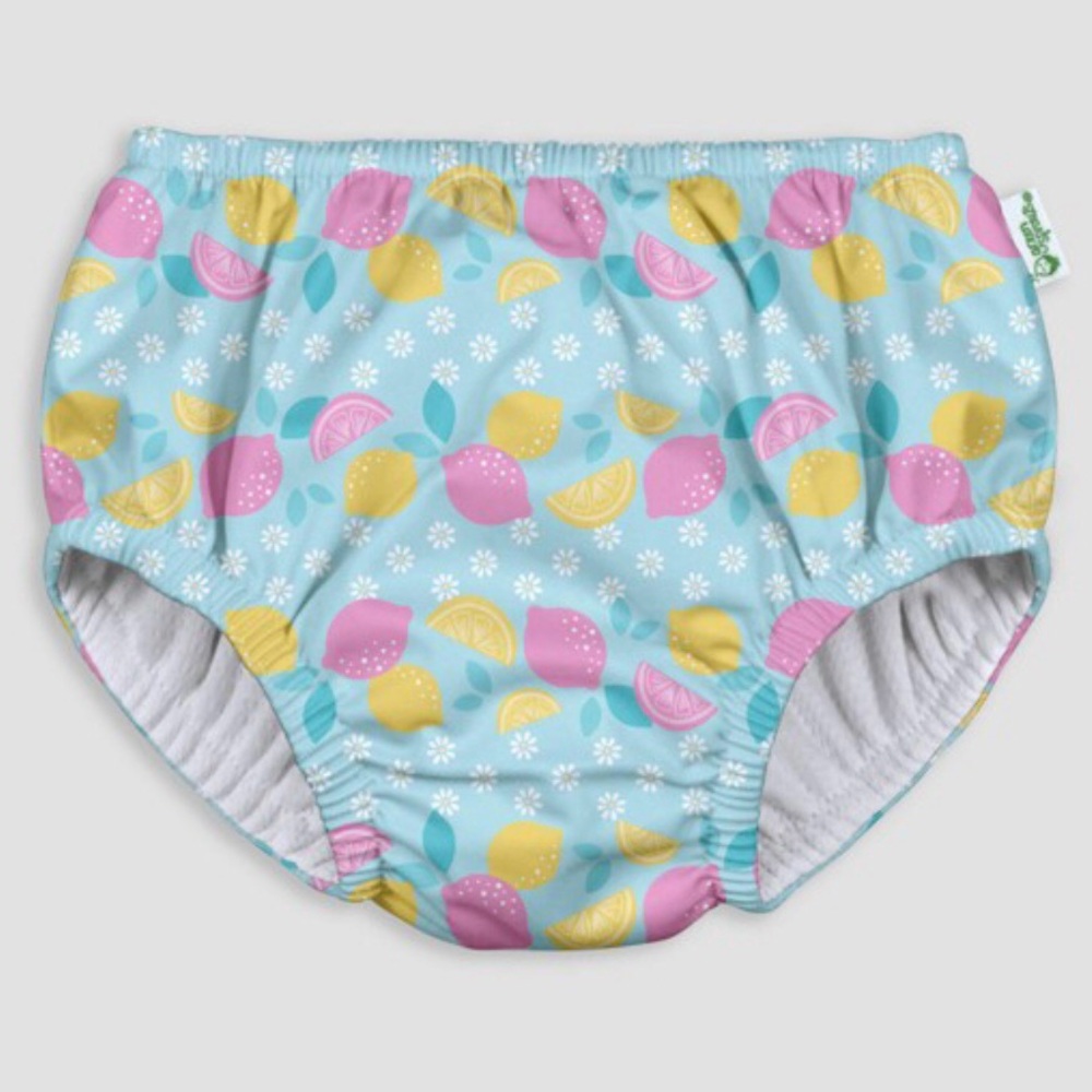 i play Green Sprouts Swim Diaper Girls 6 mo Pull-up Reusable Swimsuit Lemon Pool